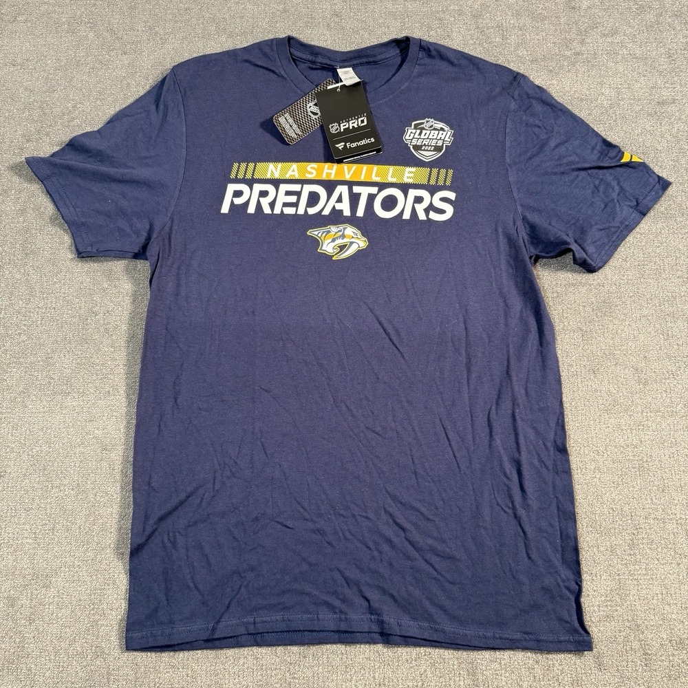 NWT Fanatics Nashville Predators Team Merch Shirt Men's Medium 2022 NHL Hockey